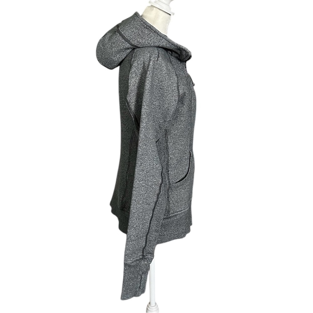 Lululemon Scuba Full Zip Hoodie Sweatshirt Jacket Heathered Gray Size 10 - Picture 4 of 10